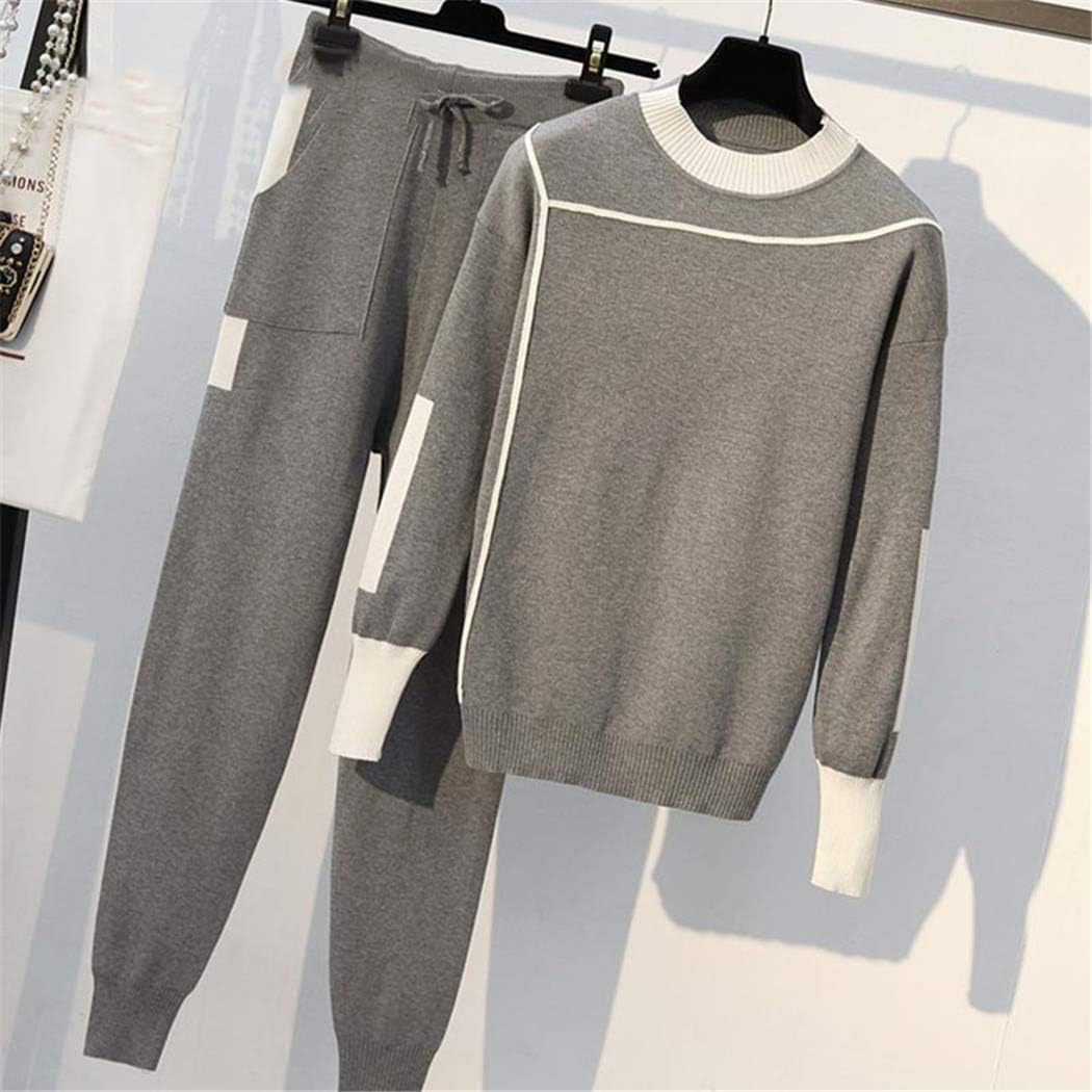 Winter Women Tracksuits Knitted Pullovers Sweater Long Sleeve Harem Pants Set, Stripe Knit Jumper Tops and Pants Winter Women Tracksuits Knitted Pullovers Sweater Long Sleeve Harem Pants Set, Stripe Knit Jumper Tops and Pants