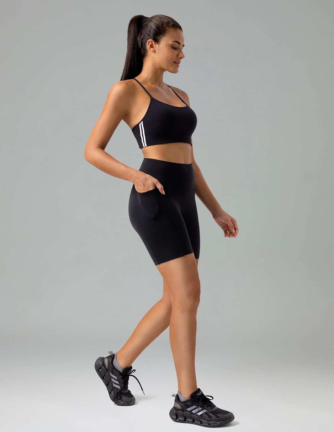 No Front Seam High Waist Biker Shorts with Pockets for Women 6& Tummy Control Yoga Short No Front Seam High Waist Biker Shorts with Pockets for Women 6& Tummy Control Yoga Short