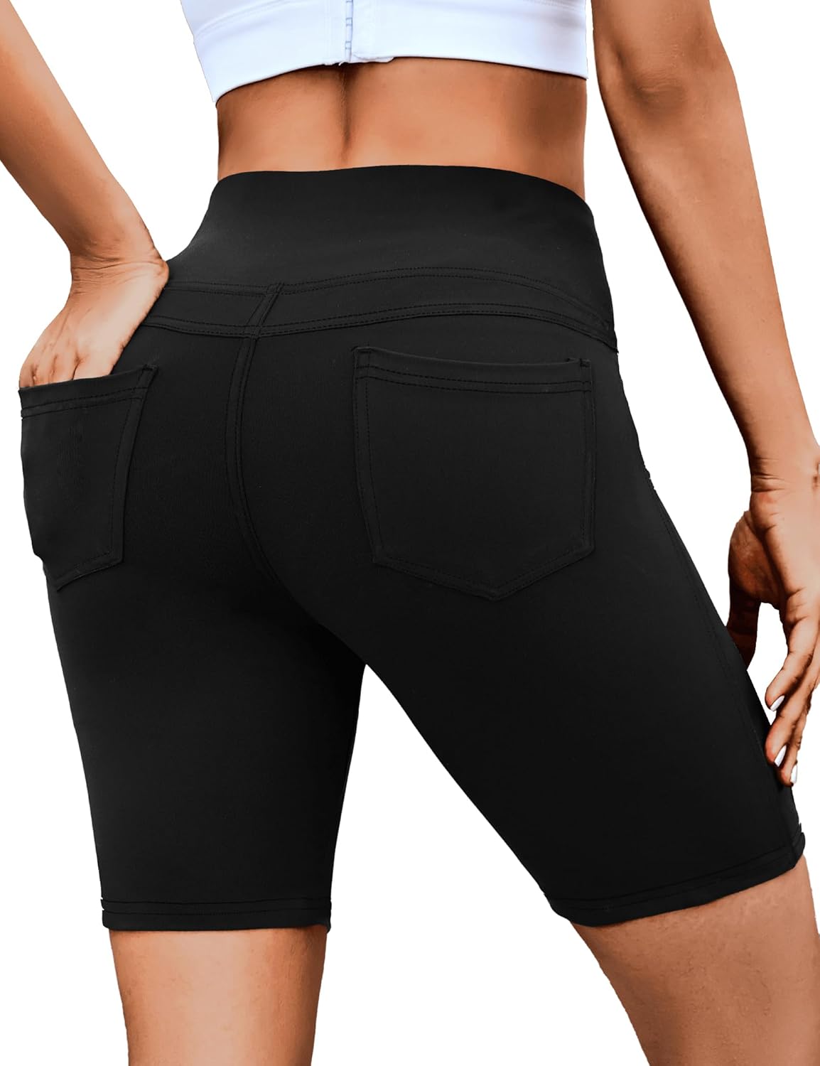 5 8 High Waisted Yoga Biker Shorts with Pockets for Women-Butt Lifting Workout Spandex Booty Gym Shorts 5 8 High Waisted Yoga Biker Shorts with Pockets for Women-Butt Lifting Workout Spandex Booty Gym Shorts