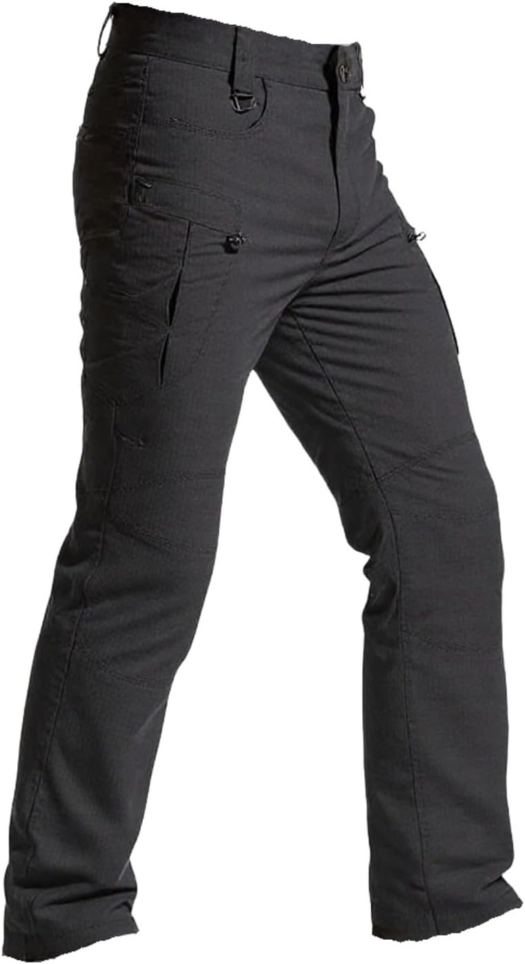 Mens Cargo Work Pants Ripstop Tactical Pant with Pockets Outdoor Water Resistant Hiking Woking Construction Trousers
