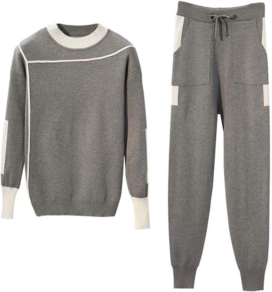 Winter Women Tracksuits Knitted Pullovers Sweater Long Sleeve Harem Pants Set, Stripe Knit Jumper Tops and Pants Winter Women Tracksuits Knitted Pullovers Sweater Long Sleeve Harem Pants Set, Stripe Knit Jumper Tops and Pants