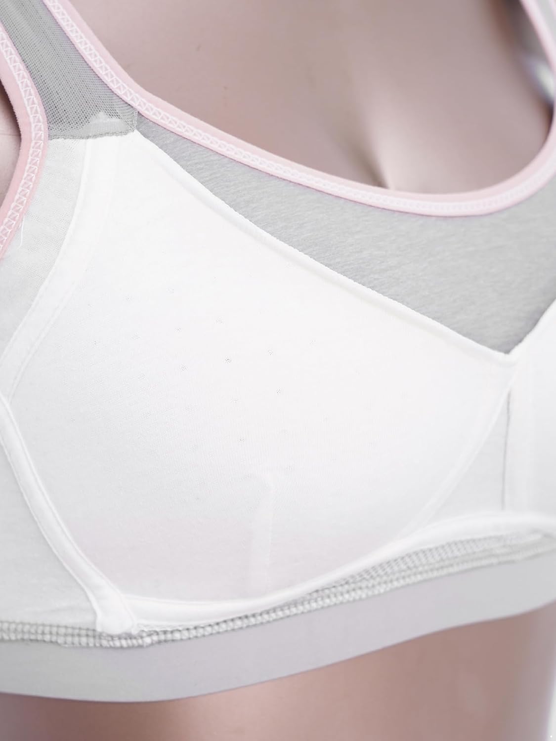 Teen Girls Seamless Bra Padded Wide Strips Crop Tank Tops Yoga Running Training Bra Underwear