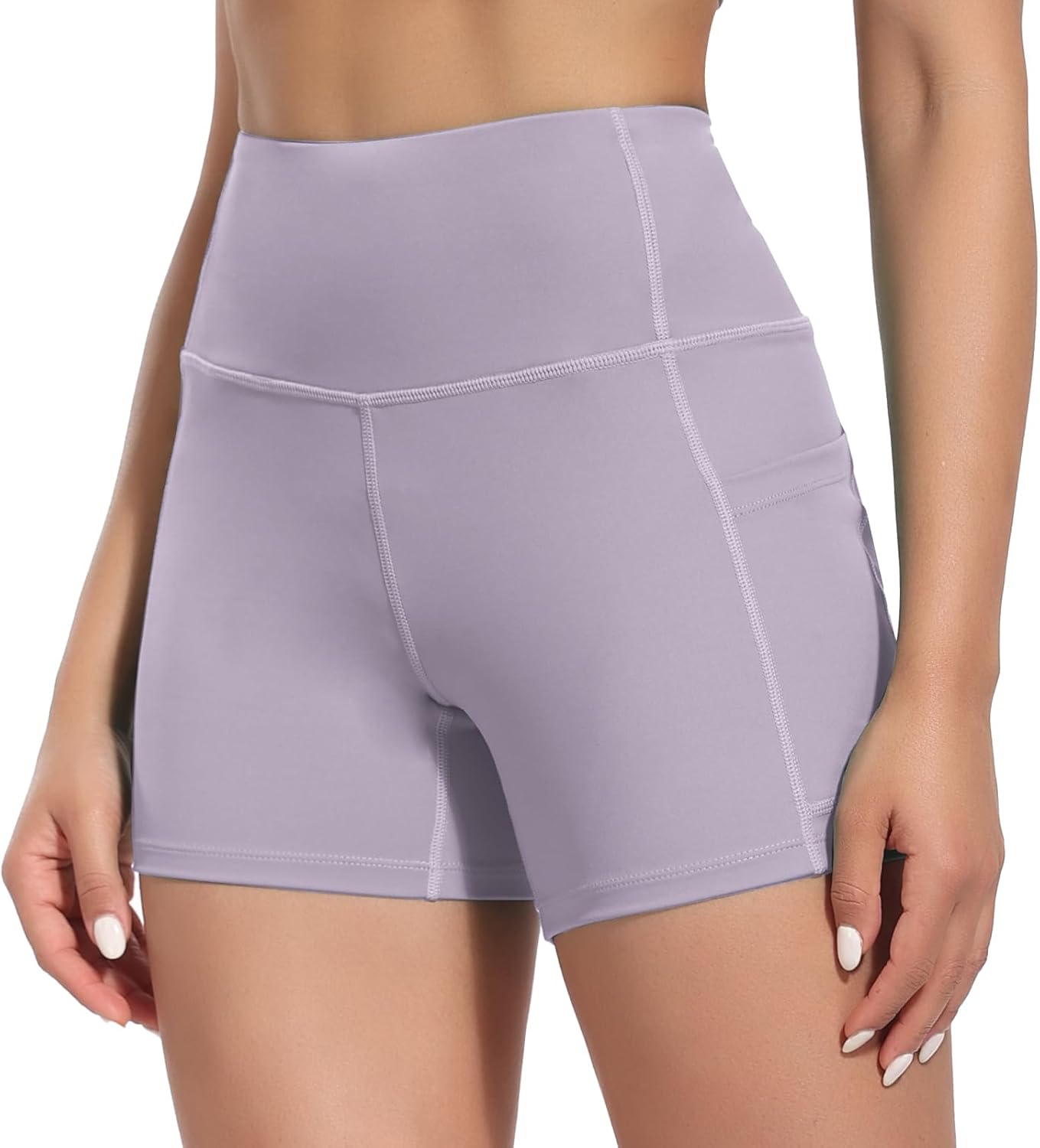 Women's High Waist Yoga Shorts with Side Pockets Tummy Control Fitness Athletic Running Gym Workout Biker Shorts Women's High Waist Yoga Shorts with Side Pockets Tummy Control Fitness Athletic Running Gym Workout Biker Shorts