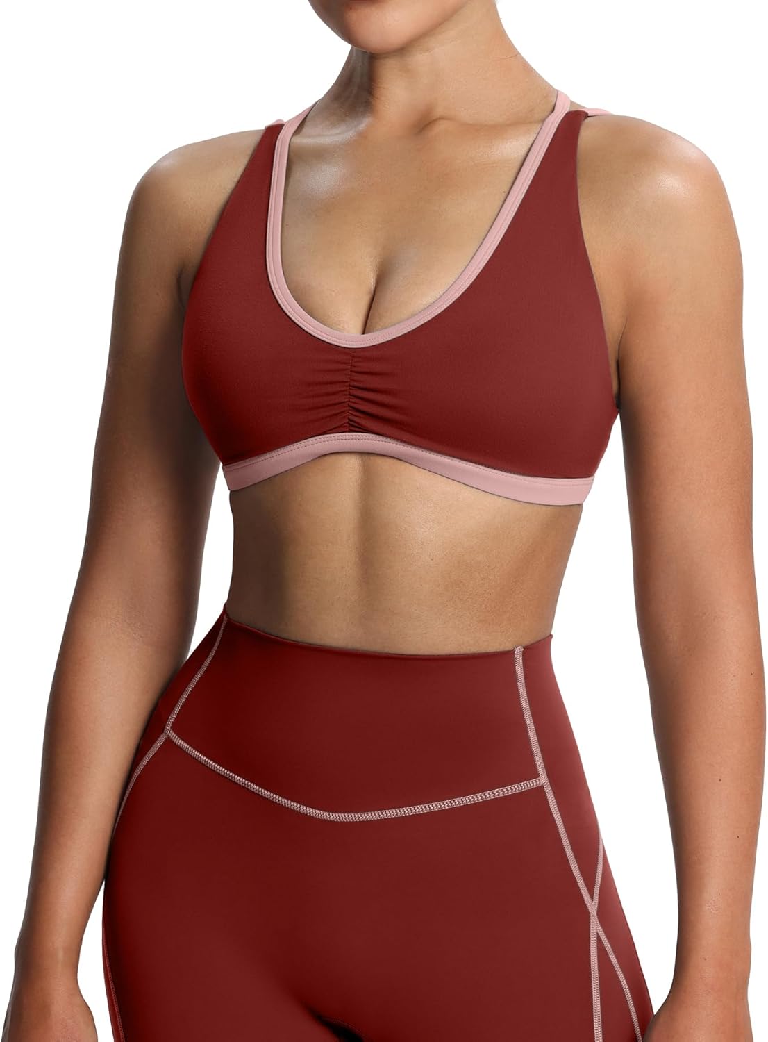 Women's Workout Fitness Ruched Sports Bras Yoga Crop Tank Women's Workout Fitness Ruched Sports Bras Yoga Crop Tank