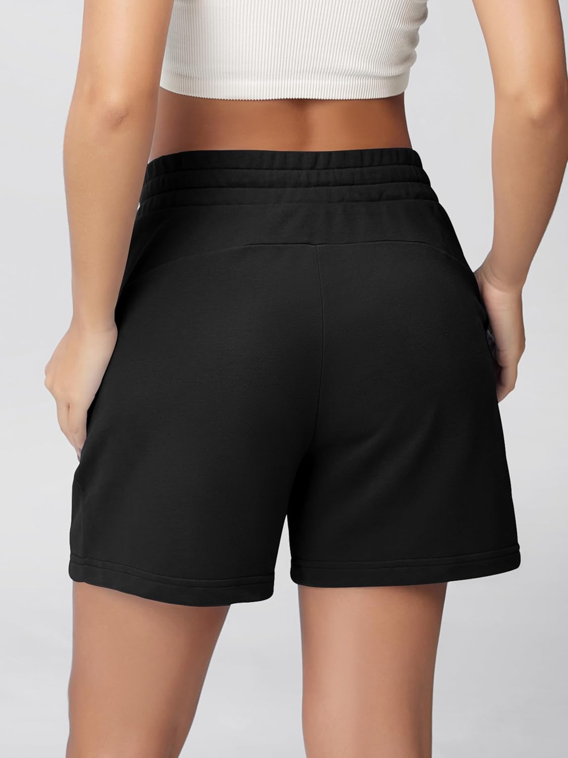 Women's Sweat Shorts 5 Cotton French Terry High Waist Workout Casual Lounge Shorts with Pockets Women's Sweat Shorts 5 Cotton French Terry High Waist Workout Casual Lounge Shorts with Pockets