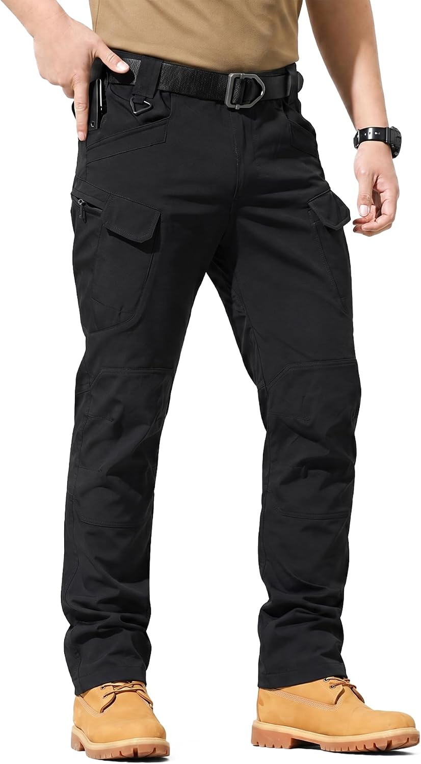 Men 's Lightweight Tactical Cargo Pants Water-Resistant 4-Way Stretch-Pockets Quick Dry Hiking Outdoor Pants