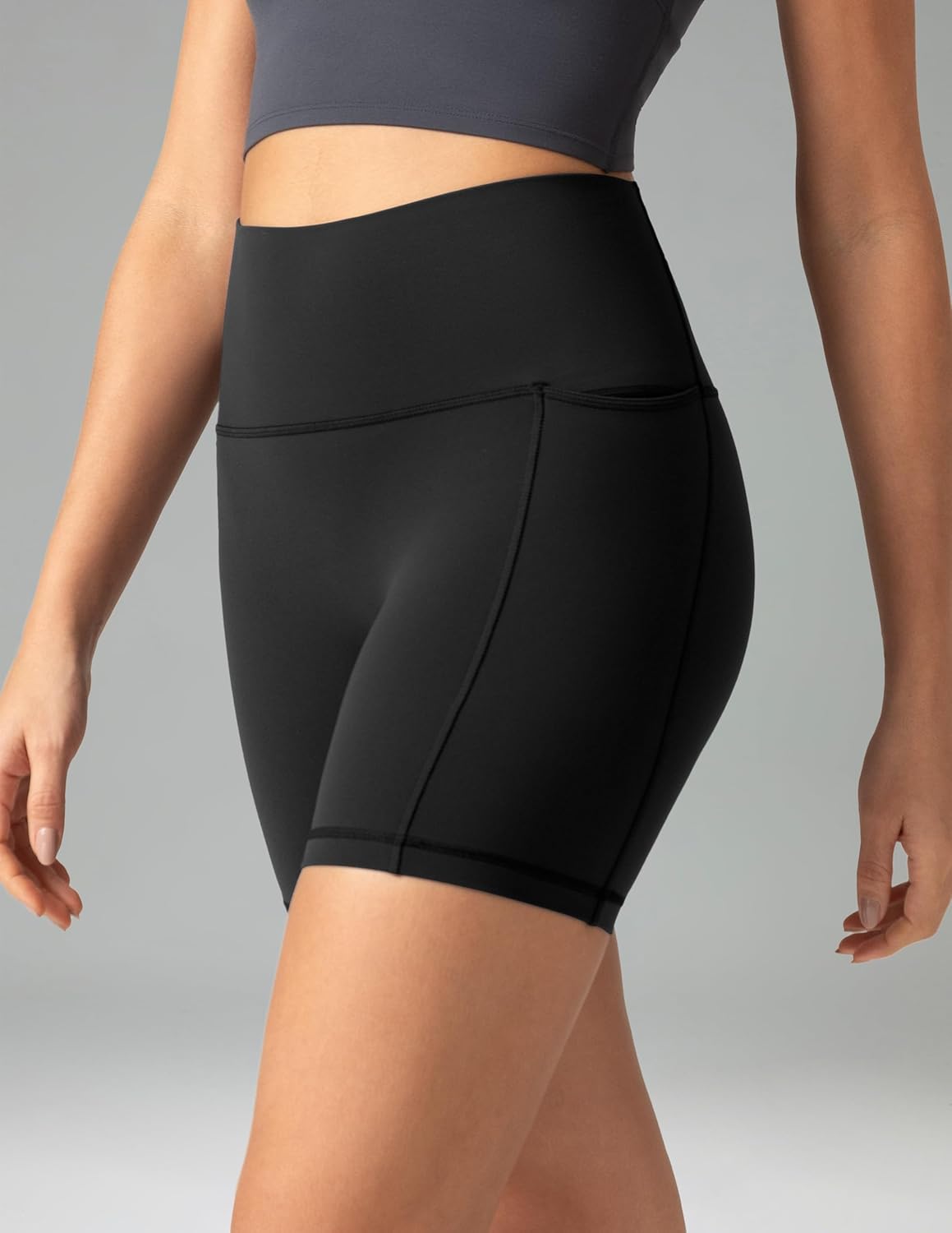 No Front Seam High Waist Biker Shorts with Pockets for Women 6& Tummy Control Yoga Short No Front Seam High Waist Biker Shorts with Pockets for Women 6& Tummy Control Yoga Short