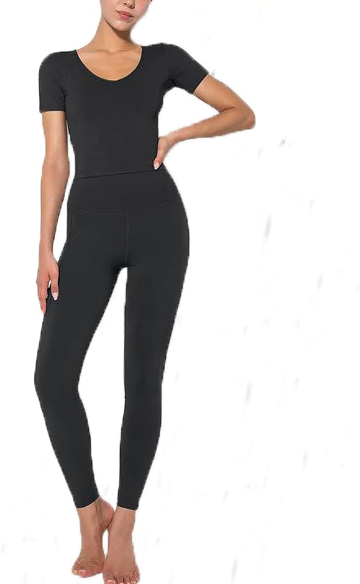 Workout Yoga Outfits Sets for Women 2 Piece Pocket Butt Lifters Leggings Nude Tracksuit Workout Yoga Outfits Sets for Women 2 Piece Pocket Butt Lifters Leggings Nude Tracksuit