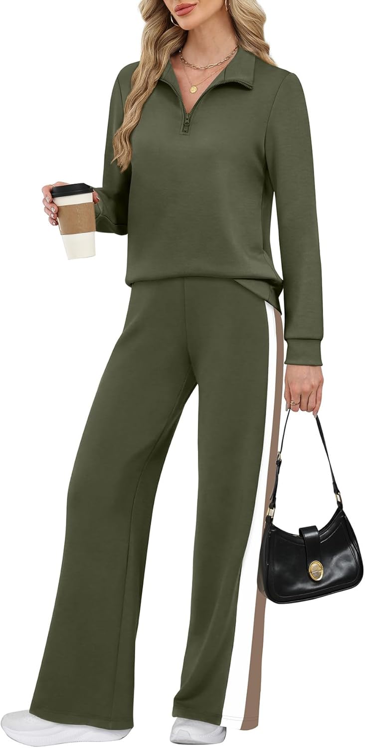 Women 2 Piece Outfits Airport Travel Vacation Sweatsuits Wide Leg Pants Lounge Set Fashion Clothes Women 2 Piece Outfits Airport Travel Vacation Sweatsuits Wide Leg Pants Lounge Set Fashion Clothes