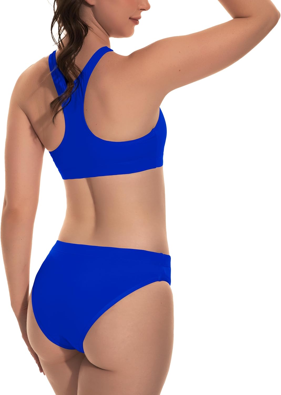 Period Swimwear Two Piece Sporty Swimsuit Bikini Menstrual Leakproof Bathing Suit for Teen Girls