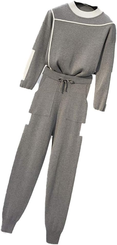 Winter Women Tracksuits Knitted Pullovers Sweater Long Sleeve Harem Pants Set, Stripe Knit Jumper Tops and Pants Winter Women Tracksuits Knitted Pullovers Sweater Long Sleeve Harem Pants Set, Stripe Knit Jumper Tops and Pants