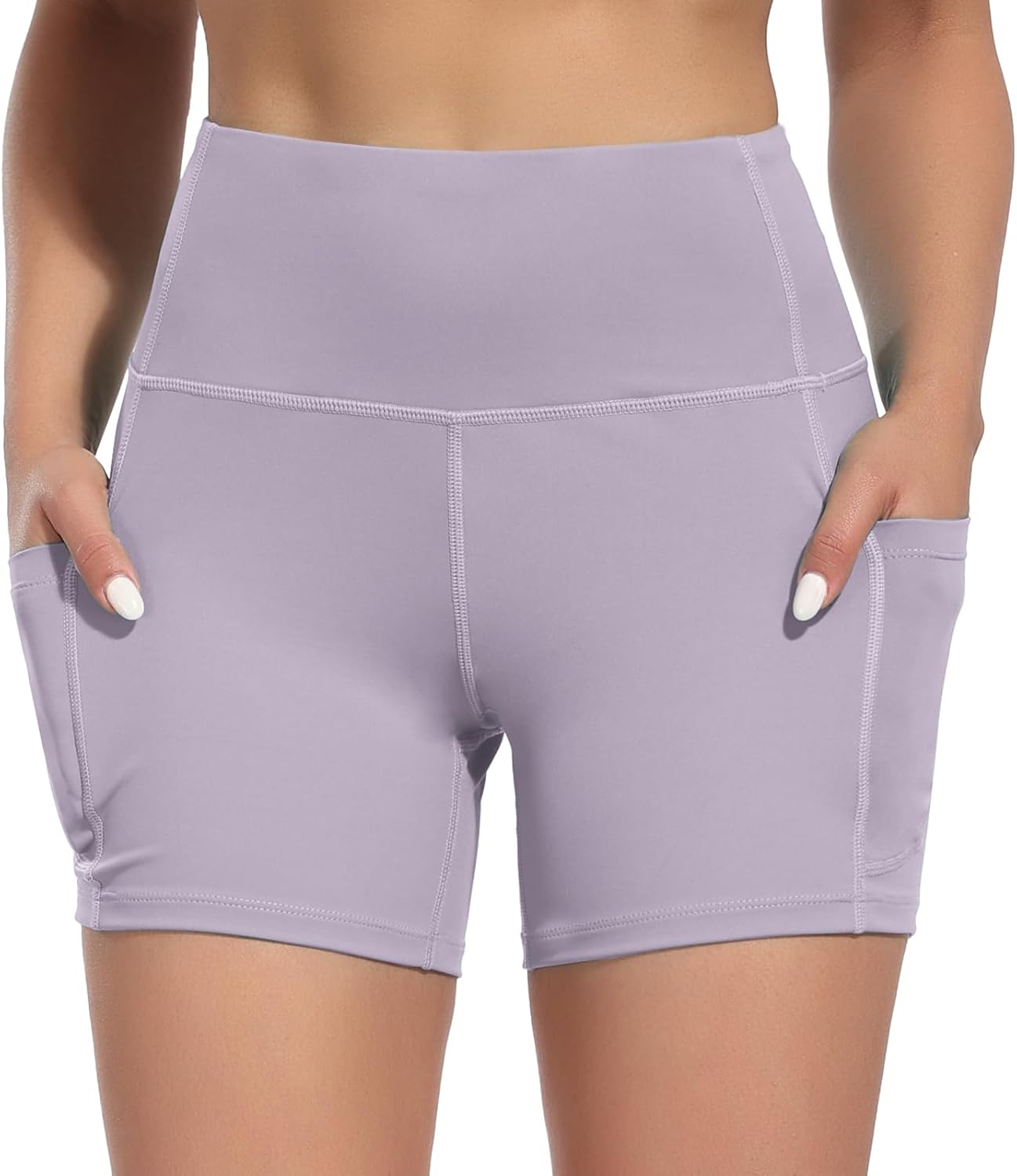 Women's High Waist Yoga Shorts with Side Pockets Tummy Control Fitness Athletic Running Gym Workout Biker Shorts Women's High Waist Yoga Shorts with Side Pockets Tummy Control Fitness Athletic Running Gym Workout Biker Shorts