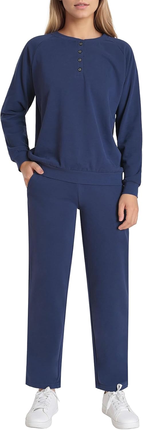 Women's Sweatsuits Button Front Lounge Sets Jogging Suits for 5 FT Short Women's Sweatsuits Button Front Lounge Sets Jogging Suits for 5 FT Short