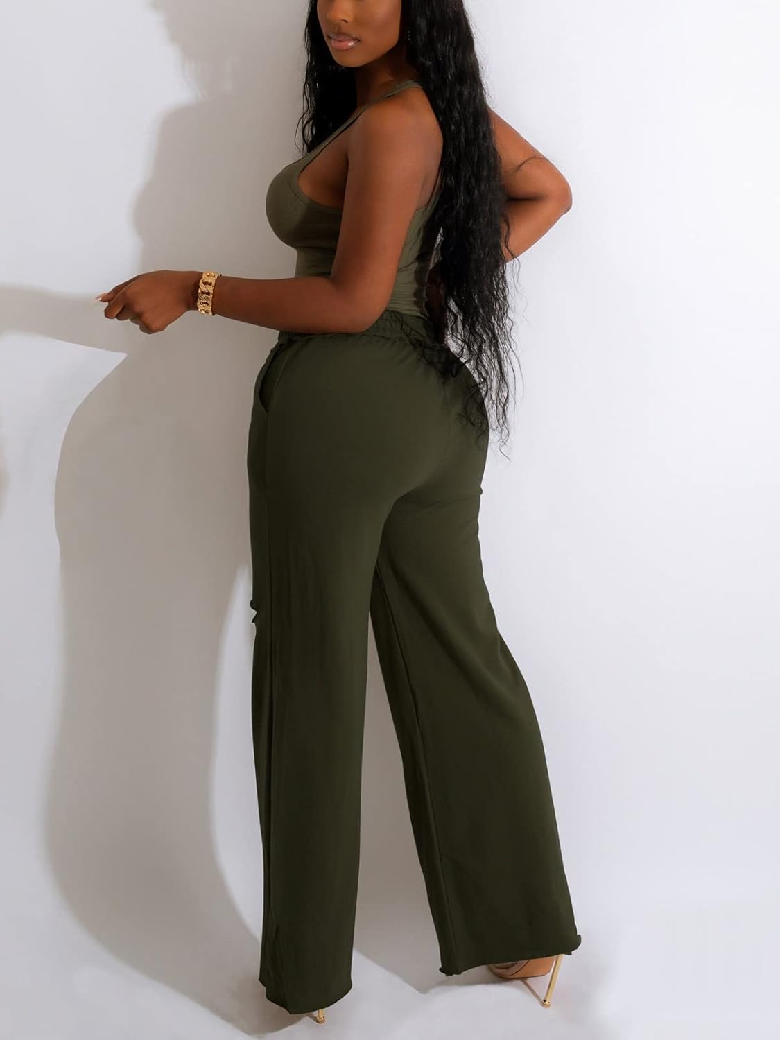 Two Piece Outfits For Women Casual Sleeveless Sweat Suits
