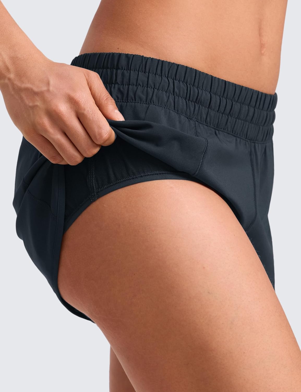 Low Waisted Running Shorts for Women-Mesh Liner Quick Dry for Workout Sport Athletic with Zipper Pocket True Low Waisted Running Shorts for Women-Mesh Liner Quick Dry for Workout Sport Athletic with Zipper Pocket True