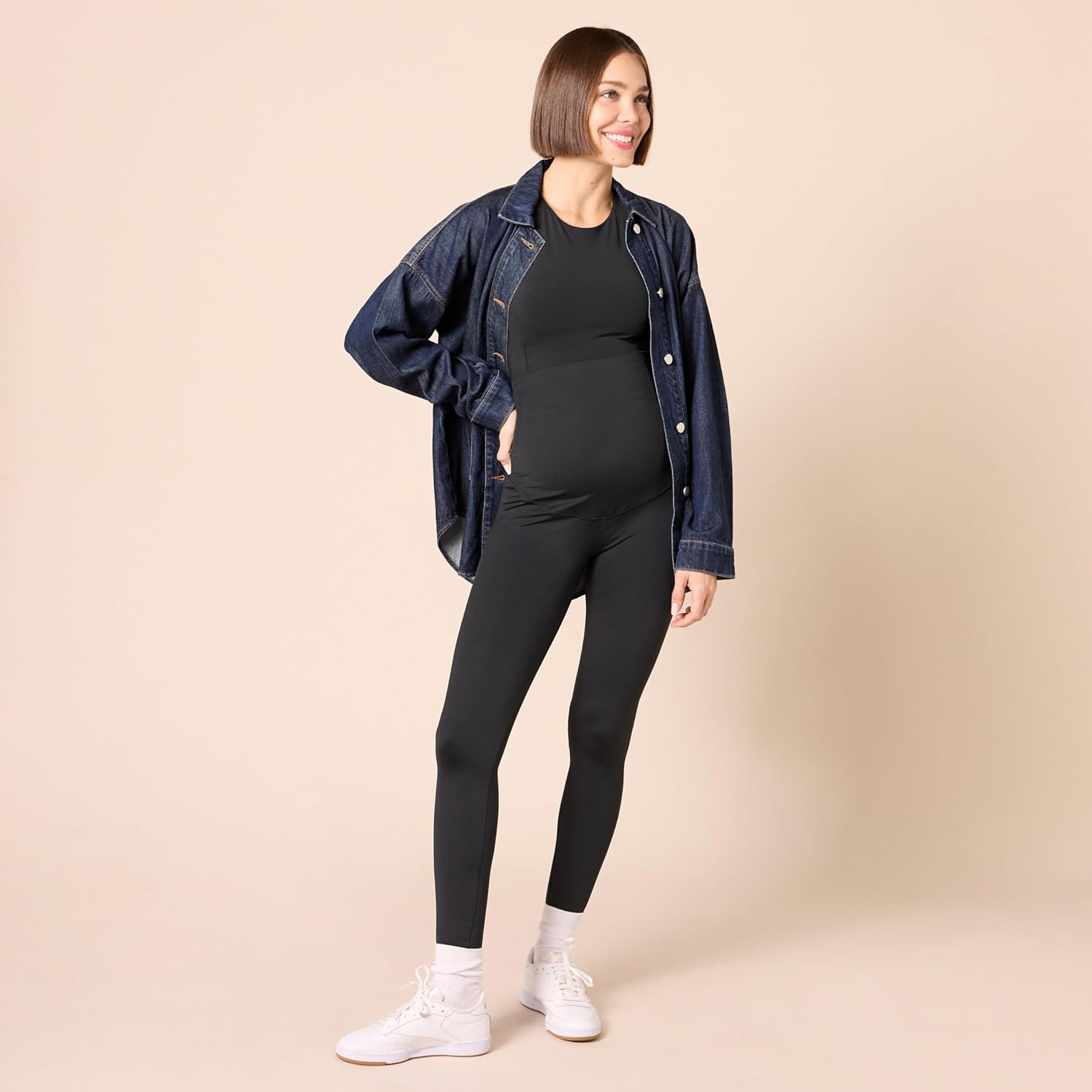 Women's Maternity Leggings Over the Belly Active Sculpt Full Length Pregnancy Pants