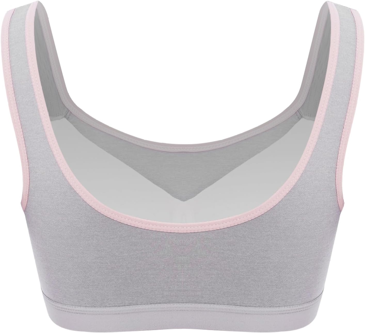 Teen Girls Seamless Bra Padded Wide Strips Crop Tank Tops Yoga Running Training Bra Underwear