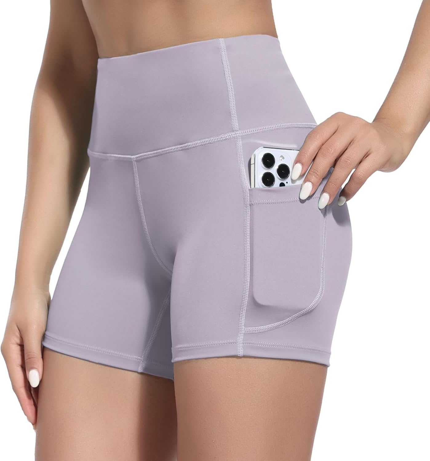 Women's High Waist Yoga Shorts with Side Pockets Tummy Control Fitness Athletic Running Gym Workout Biker Shorts Women's High Waist Yoga Shorts with Side Pockets Tummy Control Fitness Athletic Running Gym Workout Biker Shorts