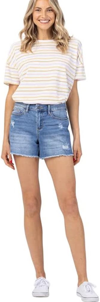 Judy Womens High Waist Distressed Cutoff Shorts Style as1 Alpha x l Regular Regular